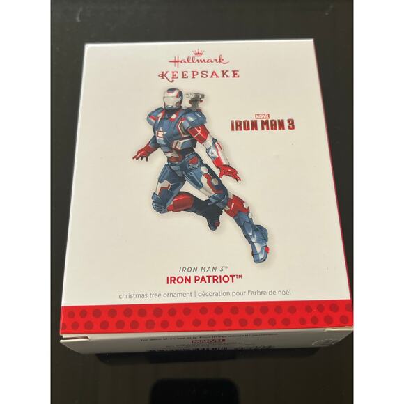 2013 Hallmark Keepsake Ornament Iron Patriot Iron Man 3 James Rhodes Marvel-NIB - Picture 1 of 3